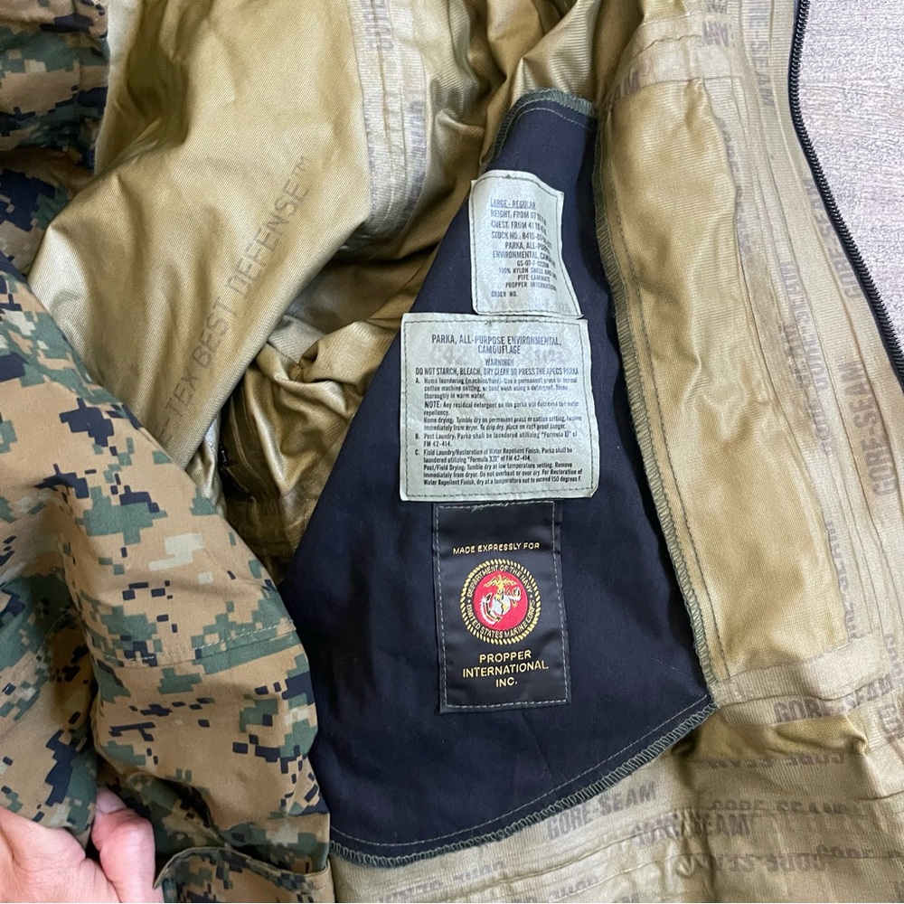 USMC Apecs Gore Tex Digital Marpat Cold Weather Parka - Picture 3 of 8